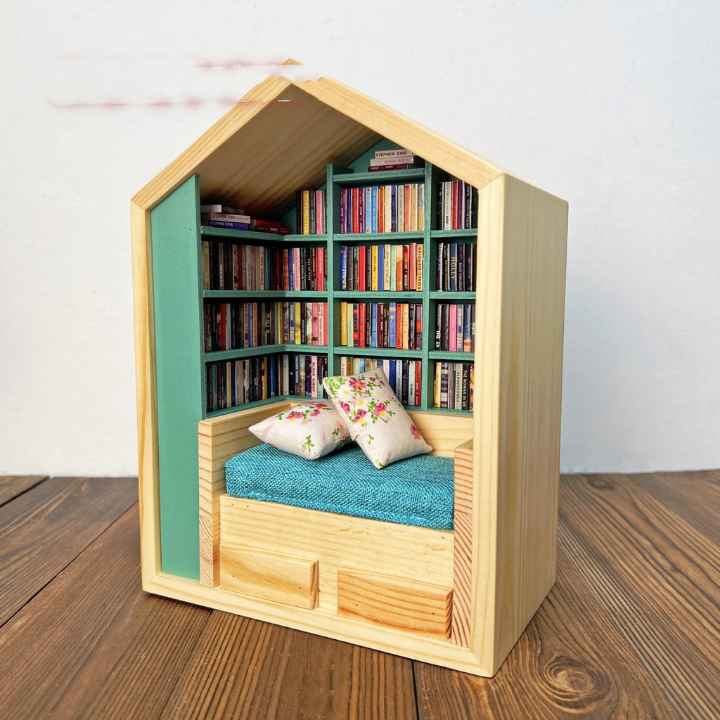 Anxiety Bookroom Pine Wood Ornament