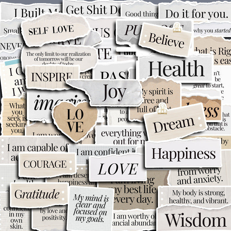 Retro English Journal Tear-Away Stickers