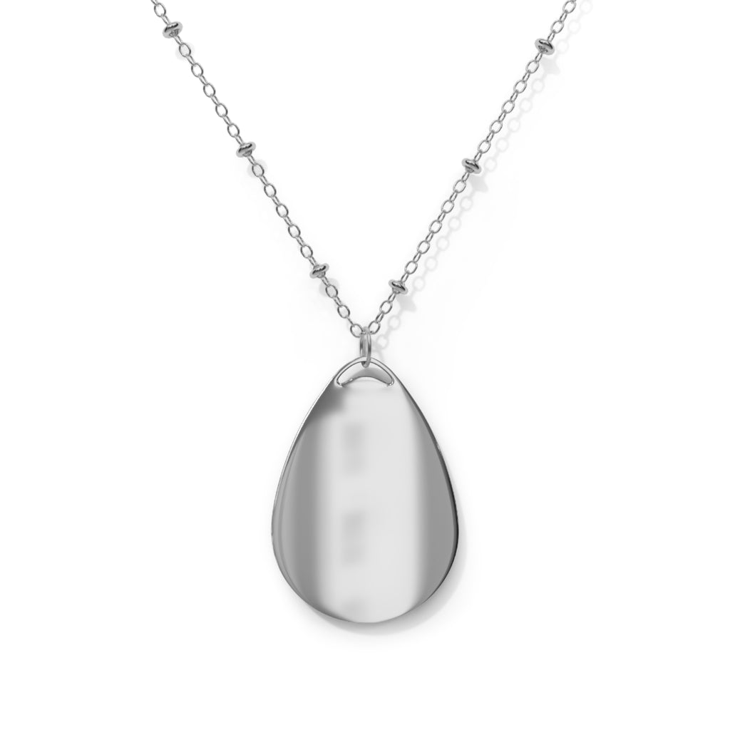 Bluebonnet pendant necklace – oval floral teardrop by Maximus Grace