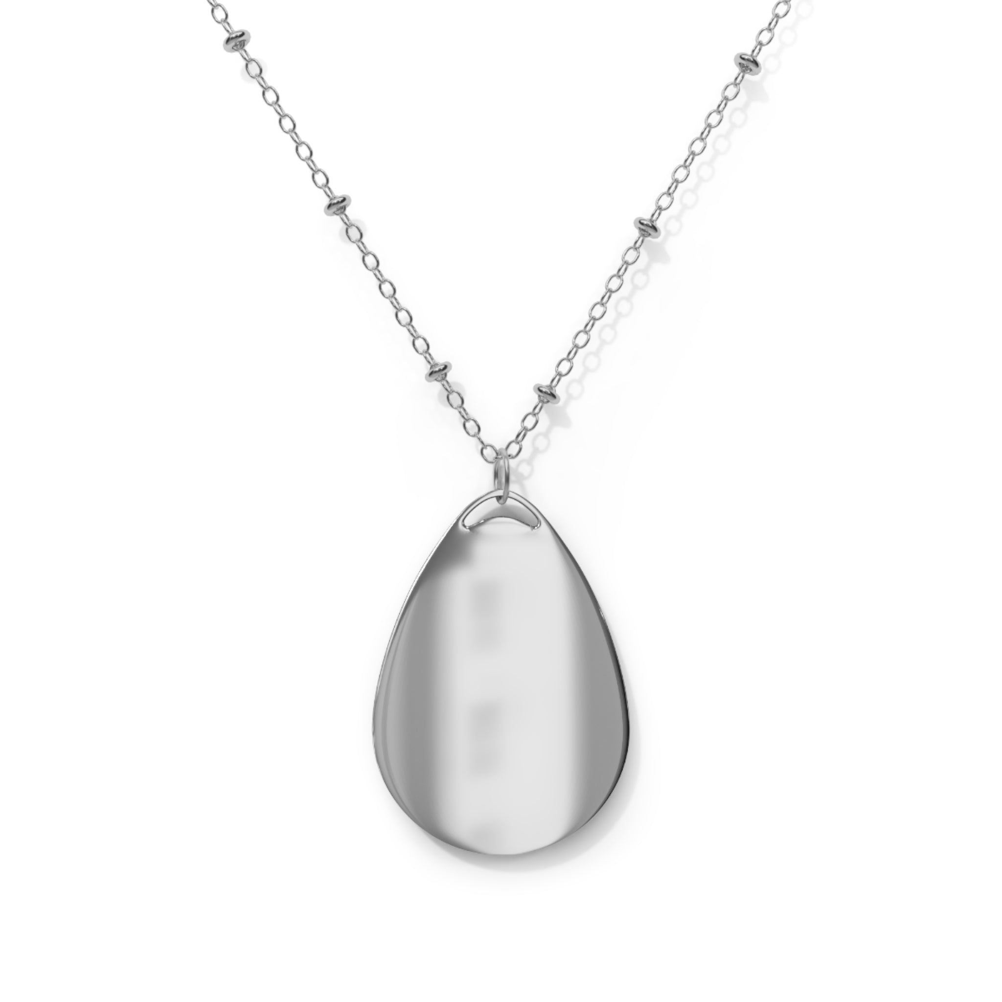 Bluebonnet pendant necklace – oval floral teardrop by Maximus Grace