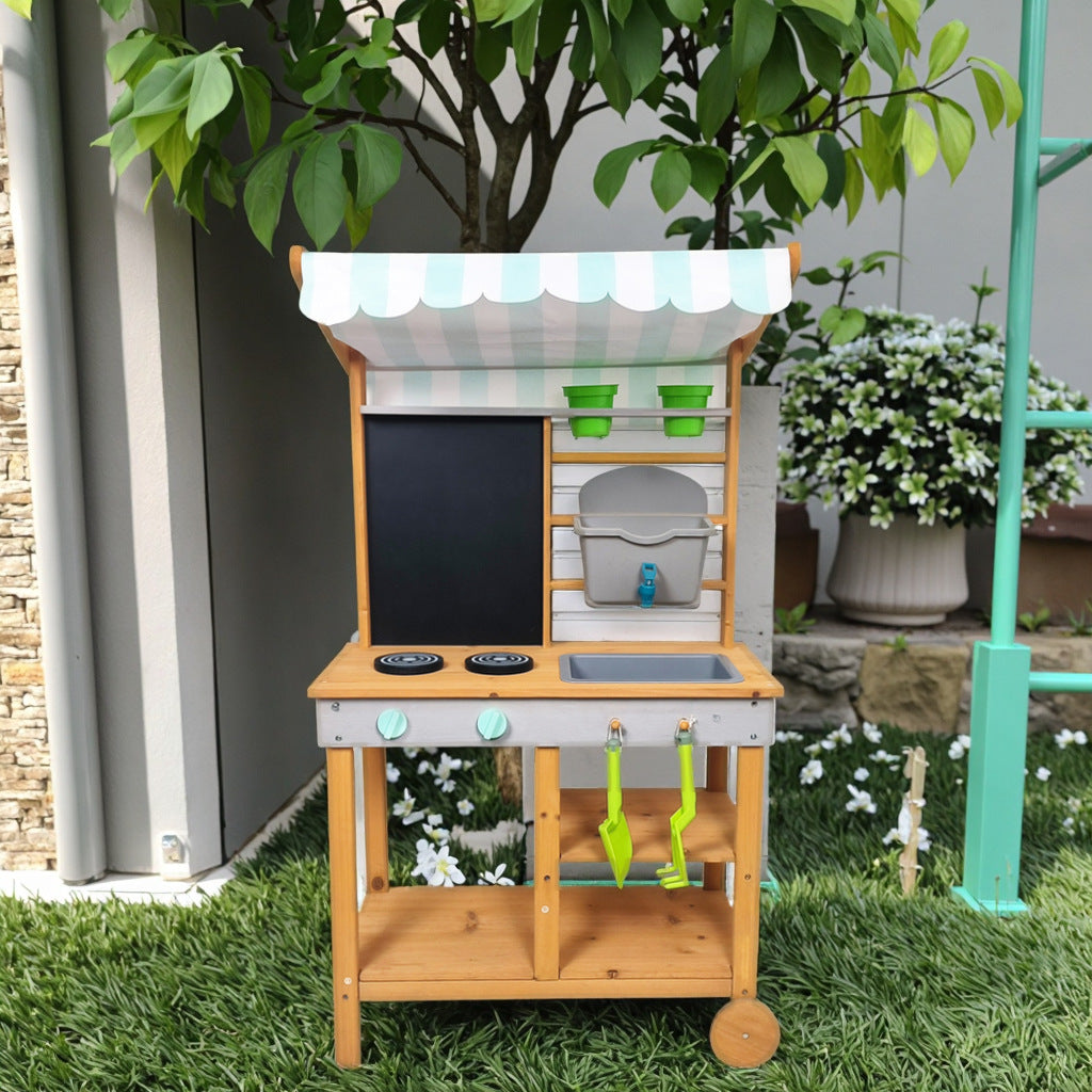 Kids wooden play kitchen playset – pretend play toy by Maximus Grace