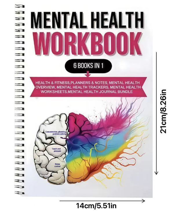 Pink Brain Mental Health Notepad | Mindset Planning Notebook