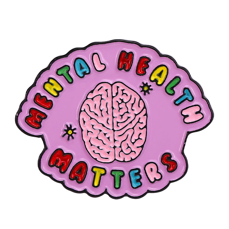 Heart & Brain Brooch Pin | Mental Health Awareness Jewelry | May Gift | 3 Styles