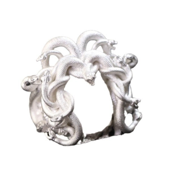 Medusa Queen Antique Coin Ring