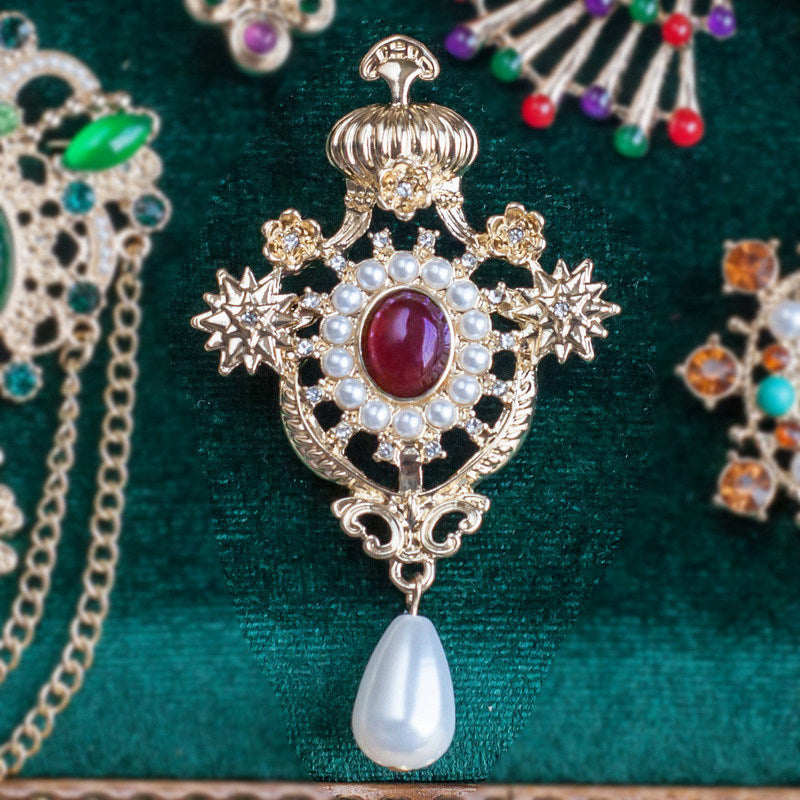 Baroque Royal Crown Brooch