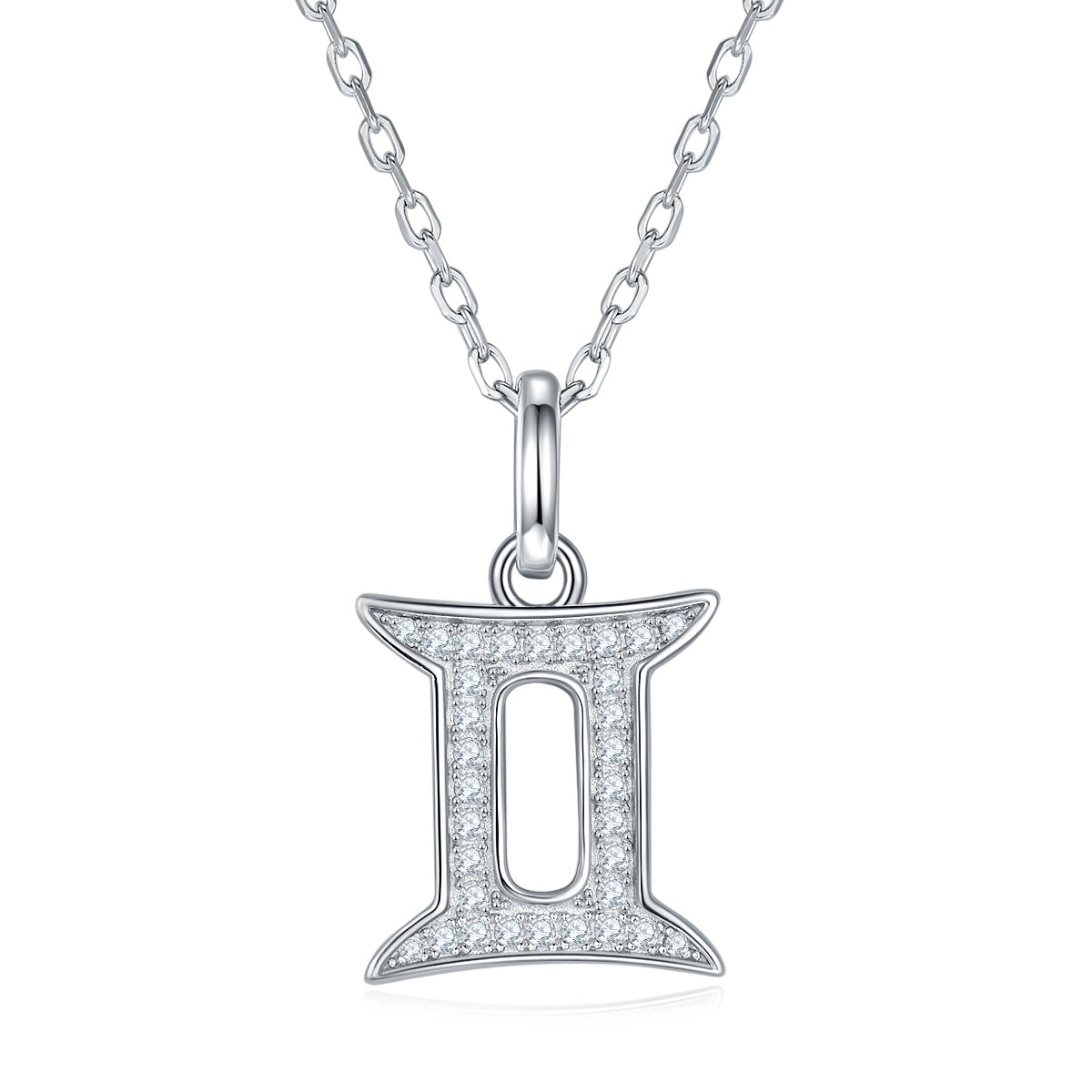 Gemini Zodiac Moissanite Necklace | GRA Certified S925 Silver | May June Gift