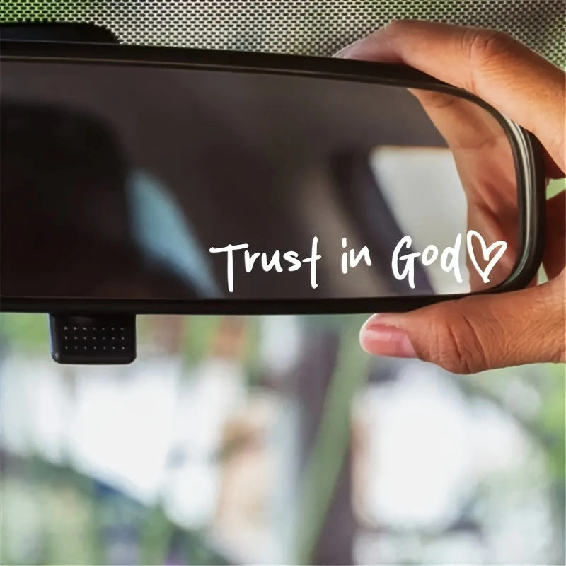 Trust in God Heart Car Decal – Vinyl Faith Sticker
