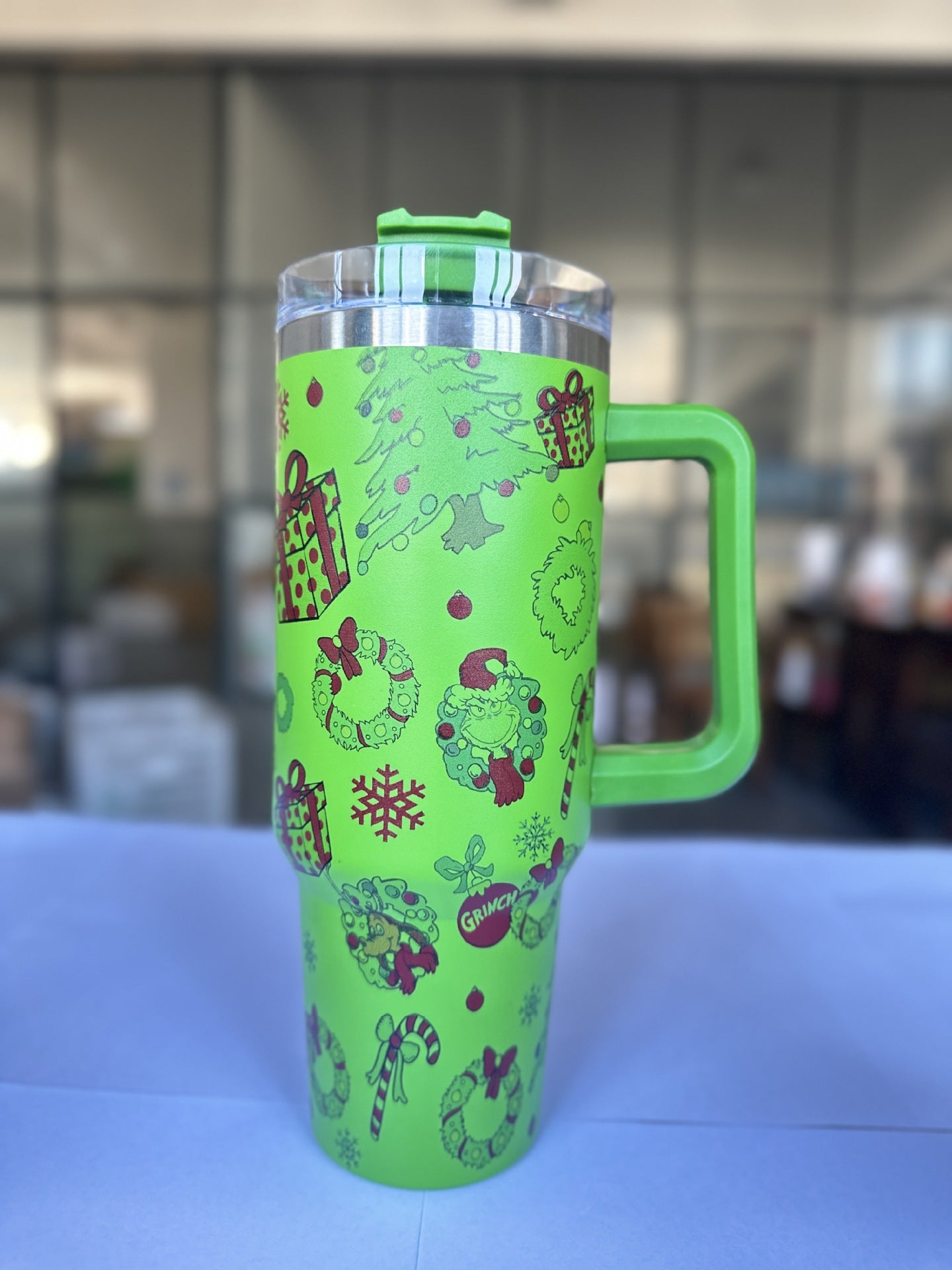 Southern Grace 40oz Large Tumbler with Handle | 1200ml Ice Coffee Cup