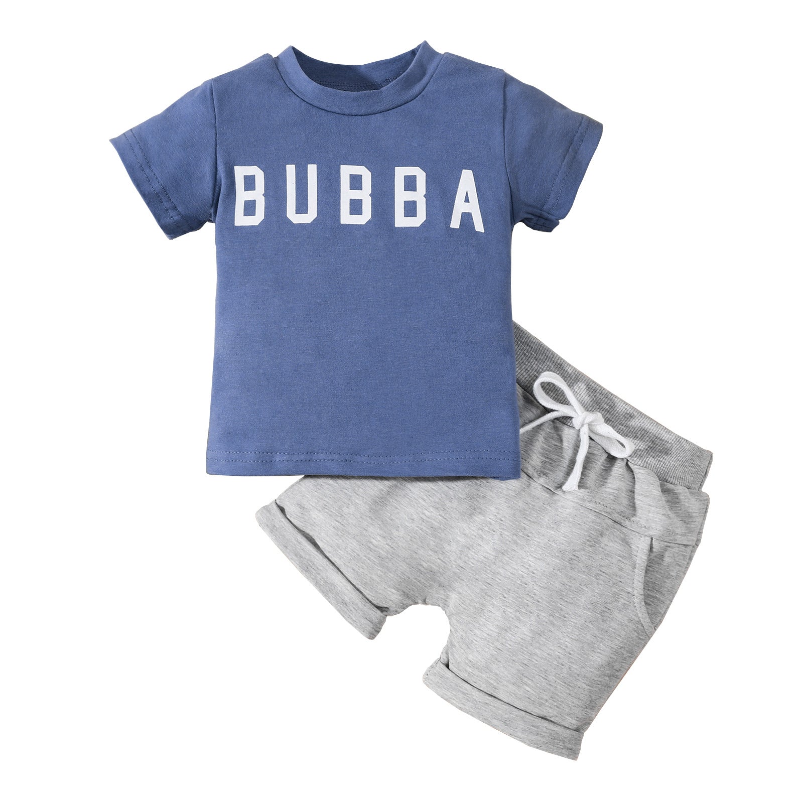 Bubba letter print tee and shorts set – kids two-piece by Maximus Grace