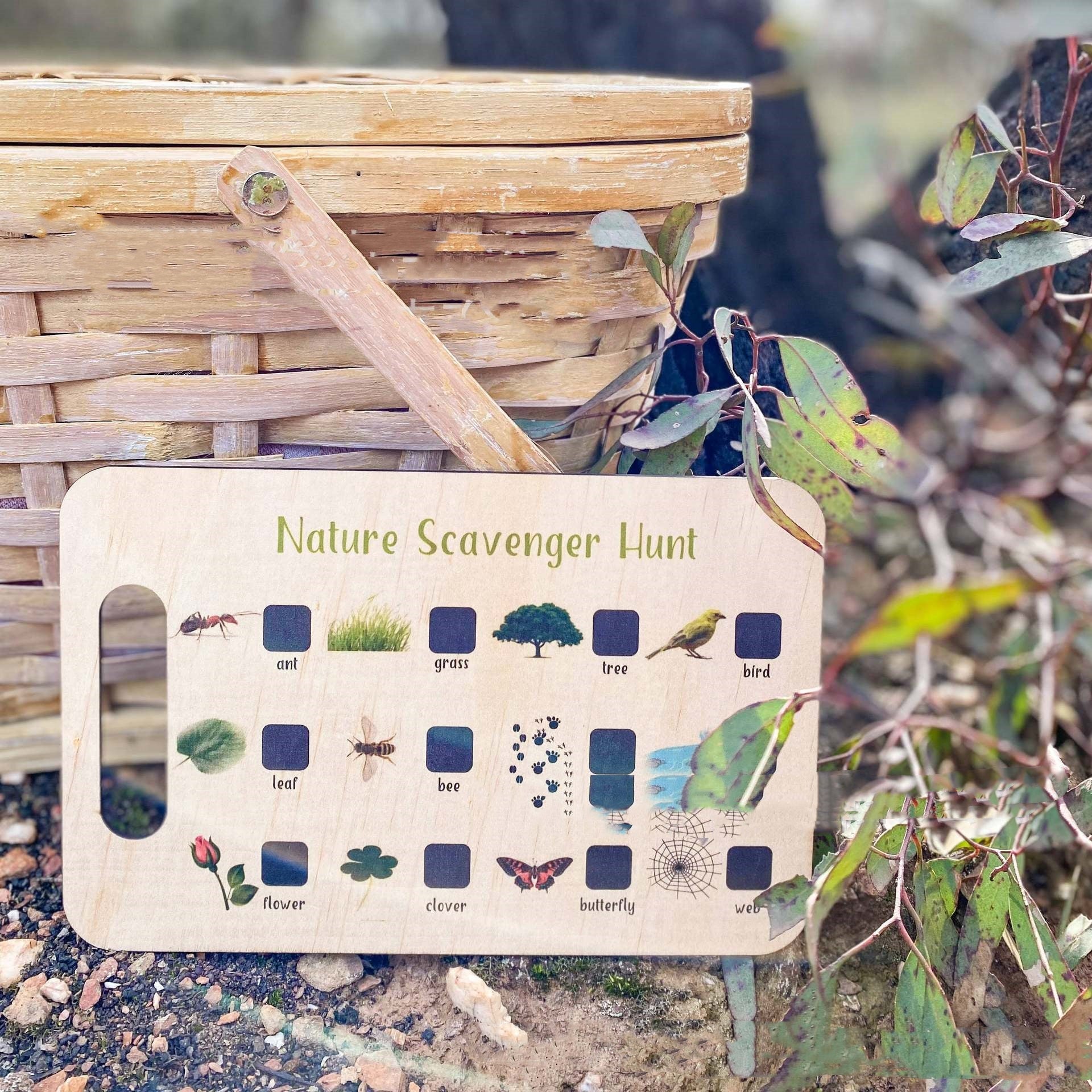 Kids wooden nature explorer board by Maximus Grace