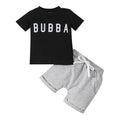 Bubba letter print tee and shorts set – kids two-piece by Maximus Grace