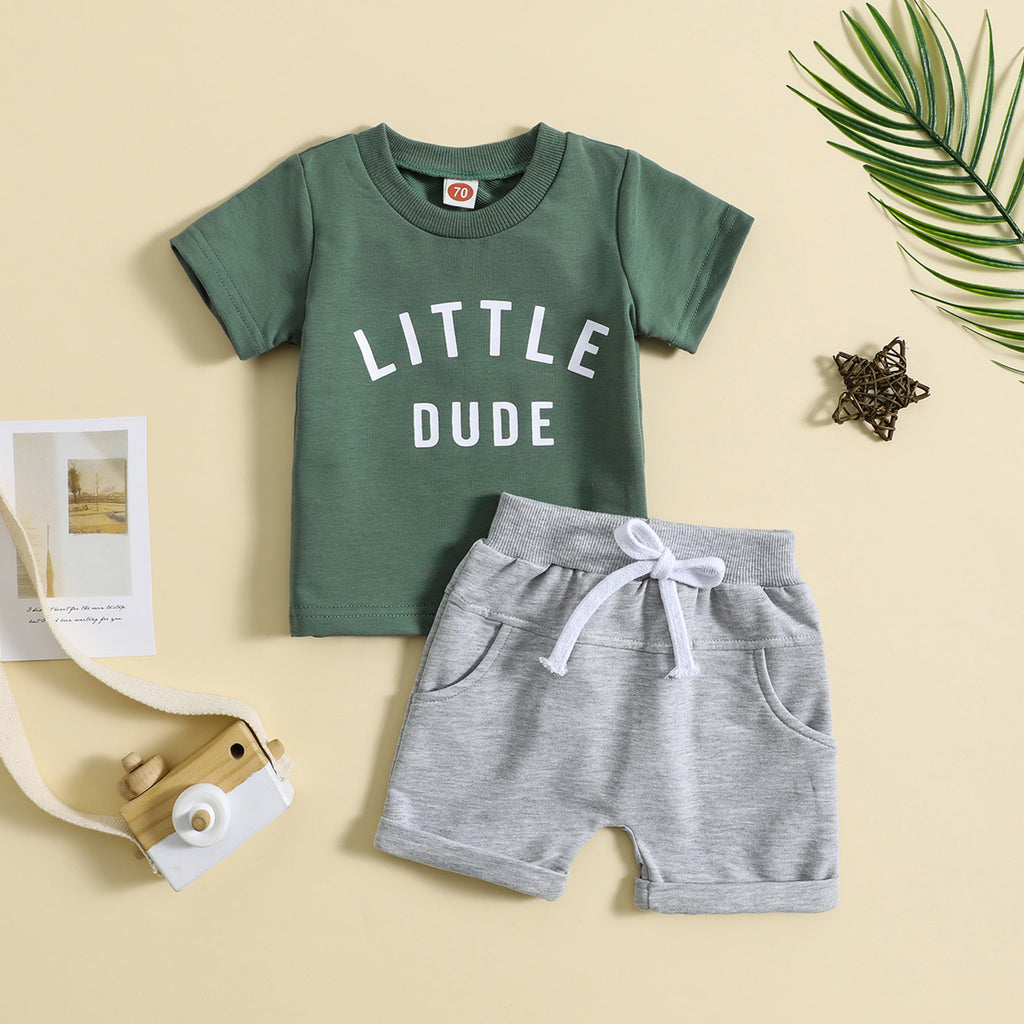 Little Dude kids tee and shorts set by Maximus Grace
