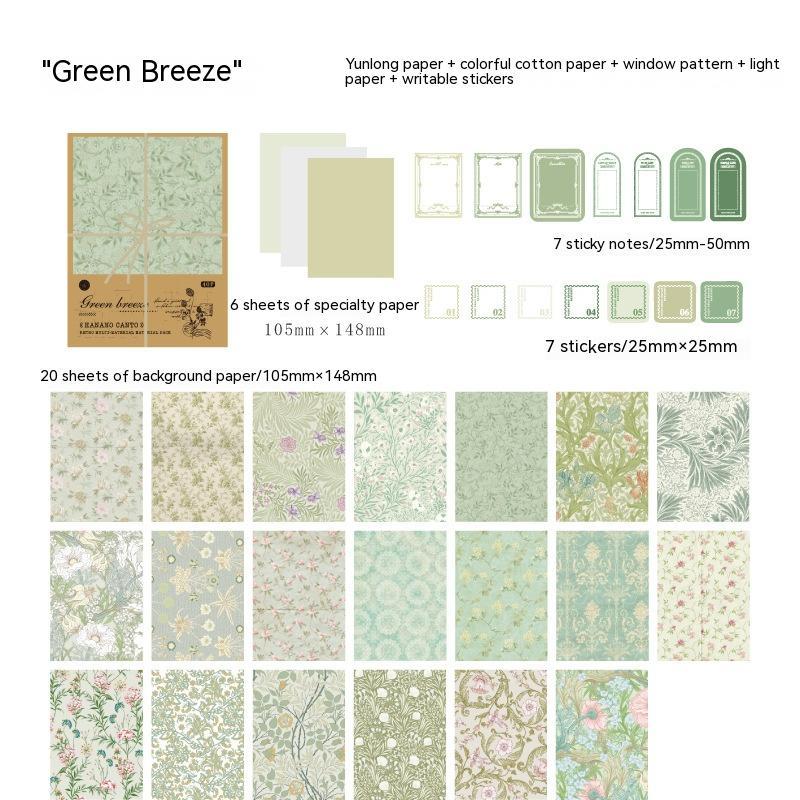Retro Floral Journal Base Paper Set