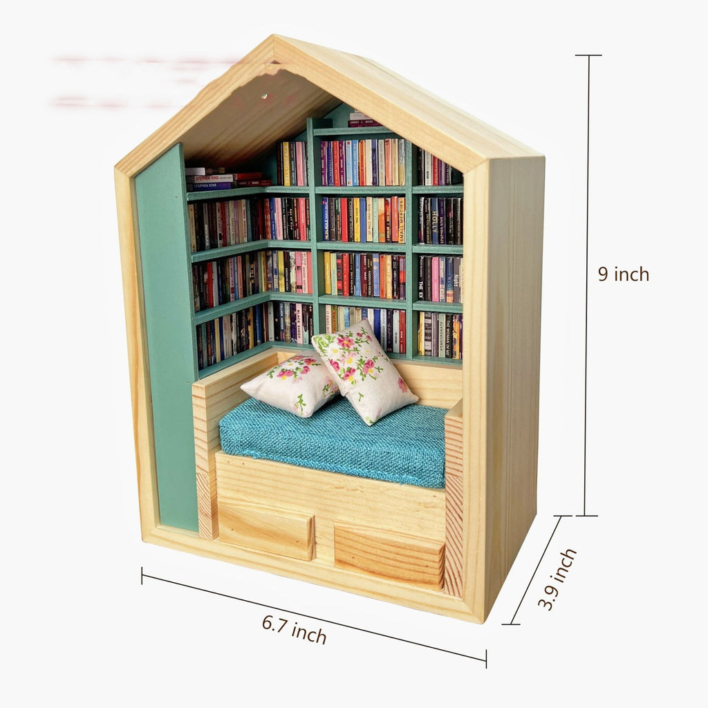 Anxiety Bookroom Pine Wood Ornament