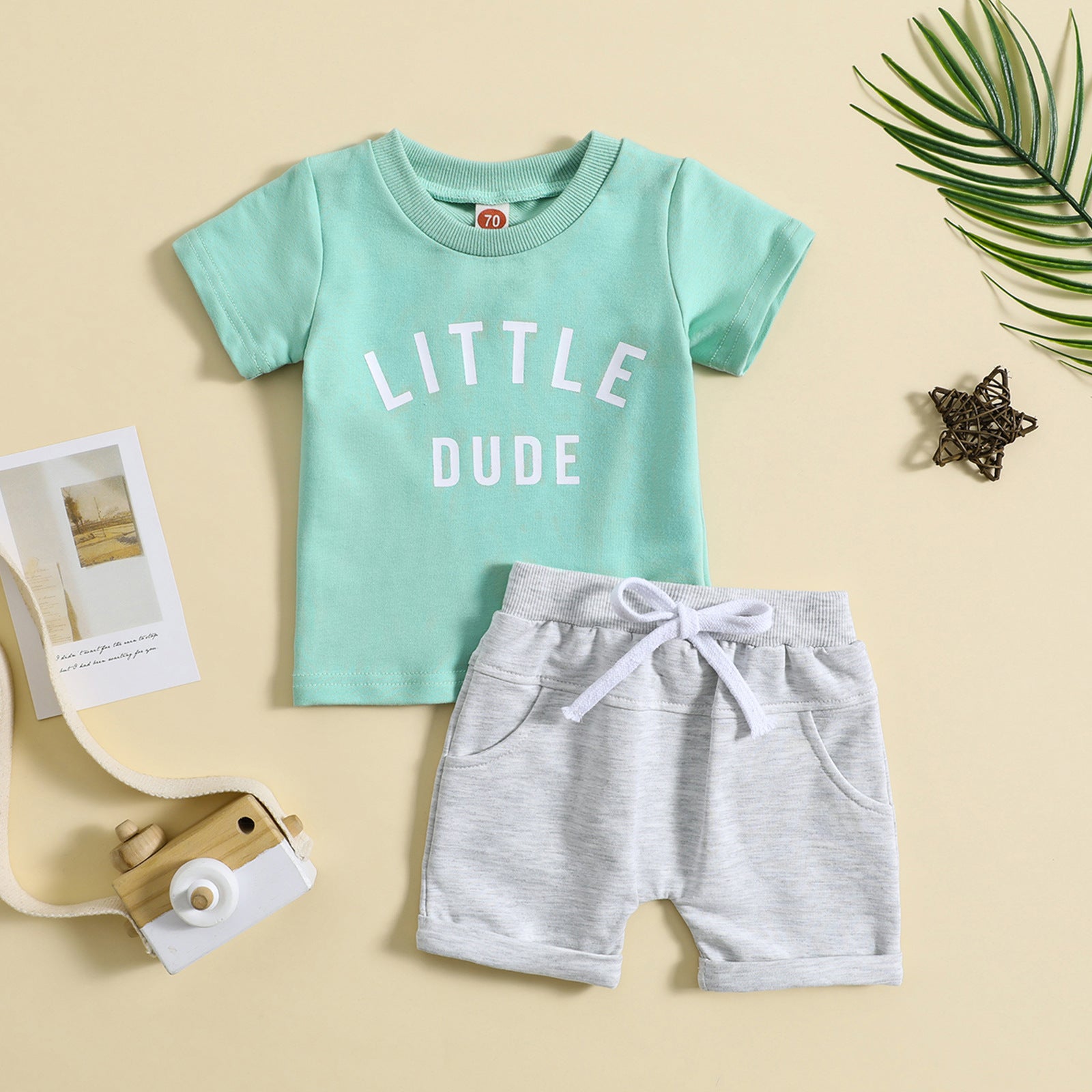 Little Dude kids tee and shorts set by Maximus Grace