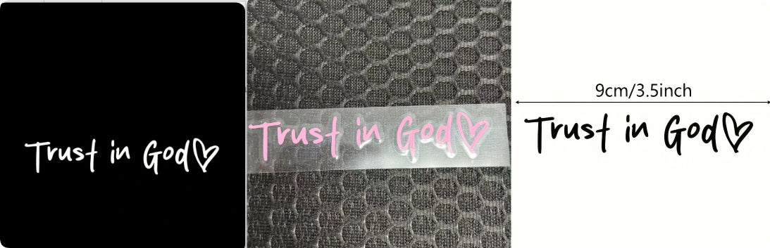 Trust in God Heart Car Decal – Vinyl Faith Sticker