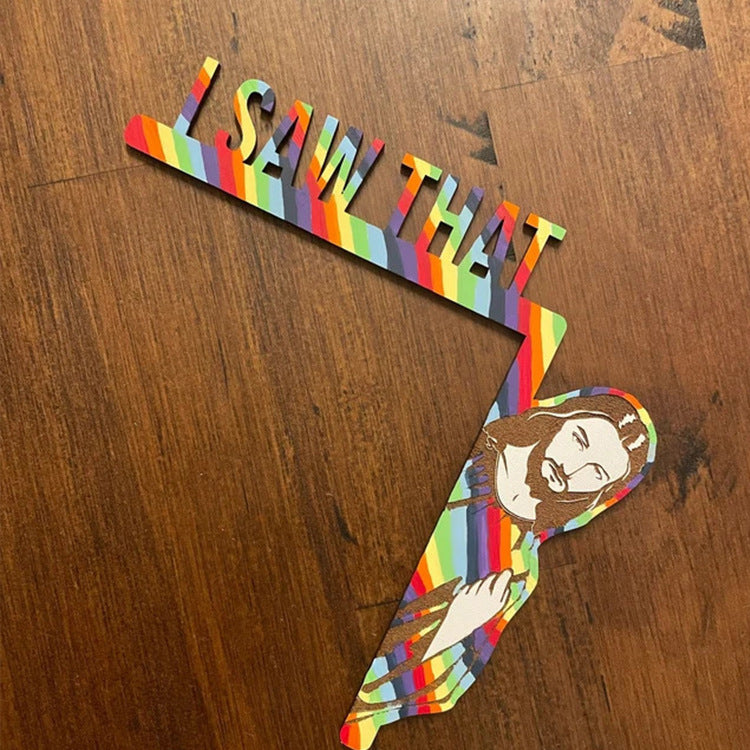 I Saw That — Jesus Funny Wooden Door Frame Ornament | Faith Home Decor