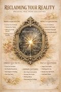 Gaslighting awareness poster – Reclaiming Your Reality framed print by Maximus Grace