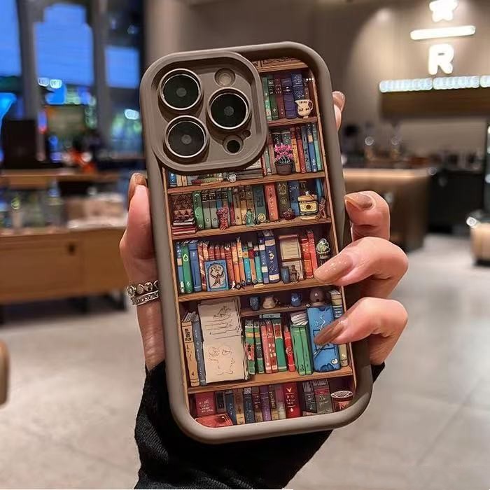 Library books iPhone case – book lover phone cover by Maximus Grace