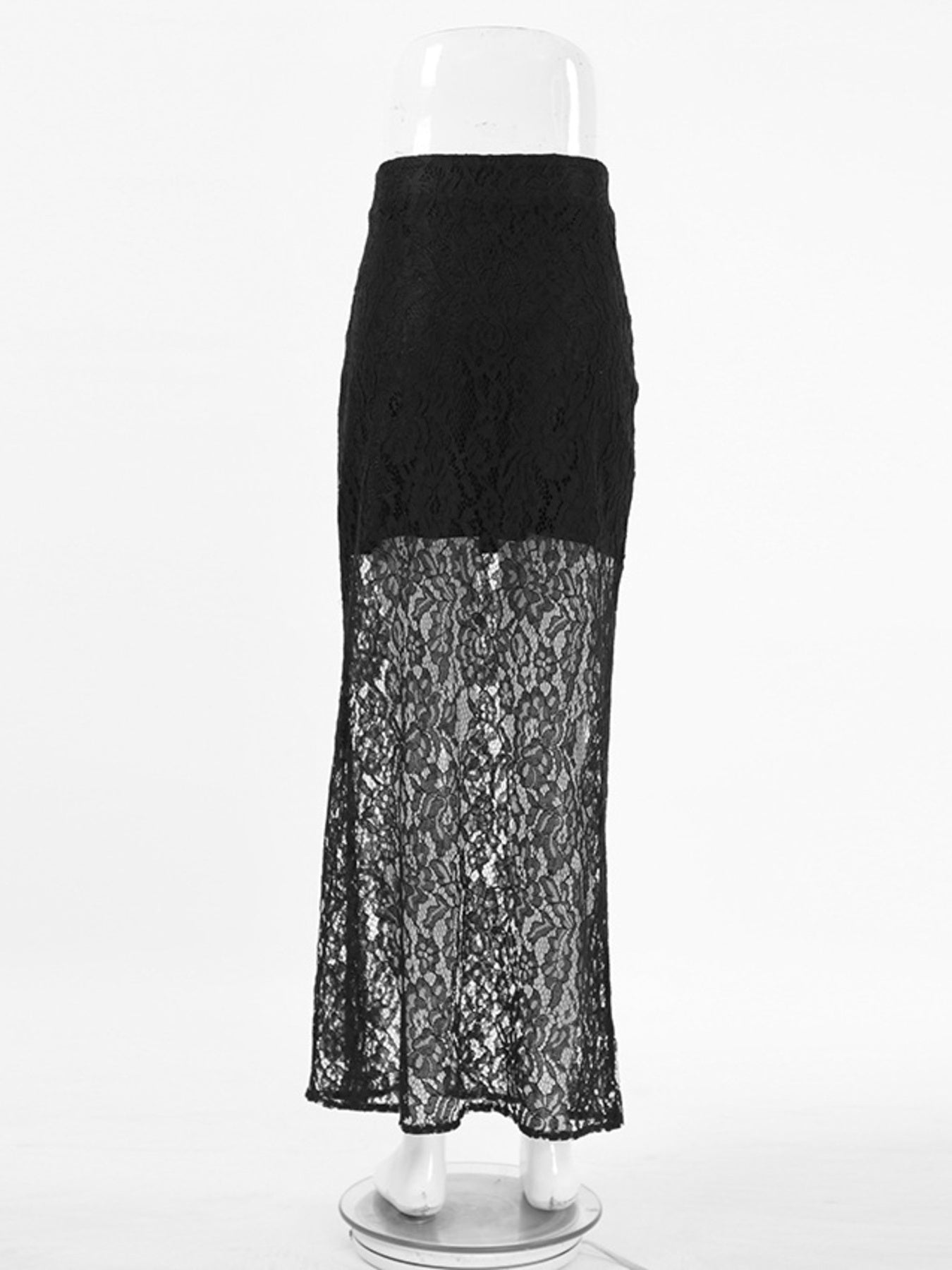 Black lace maxi skirt – women's romantic flowing skirt by Maximus Grace