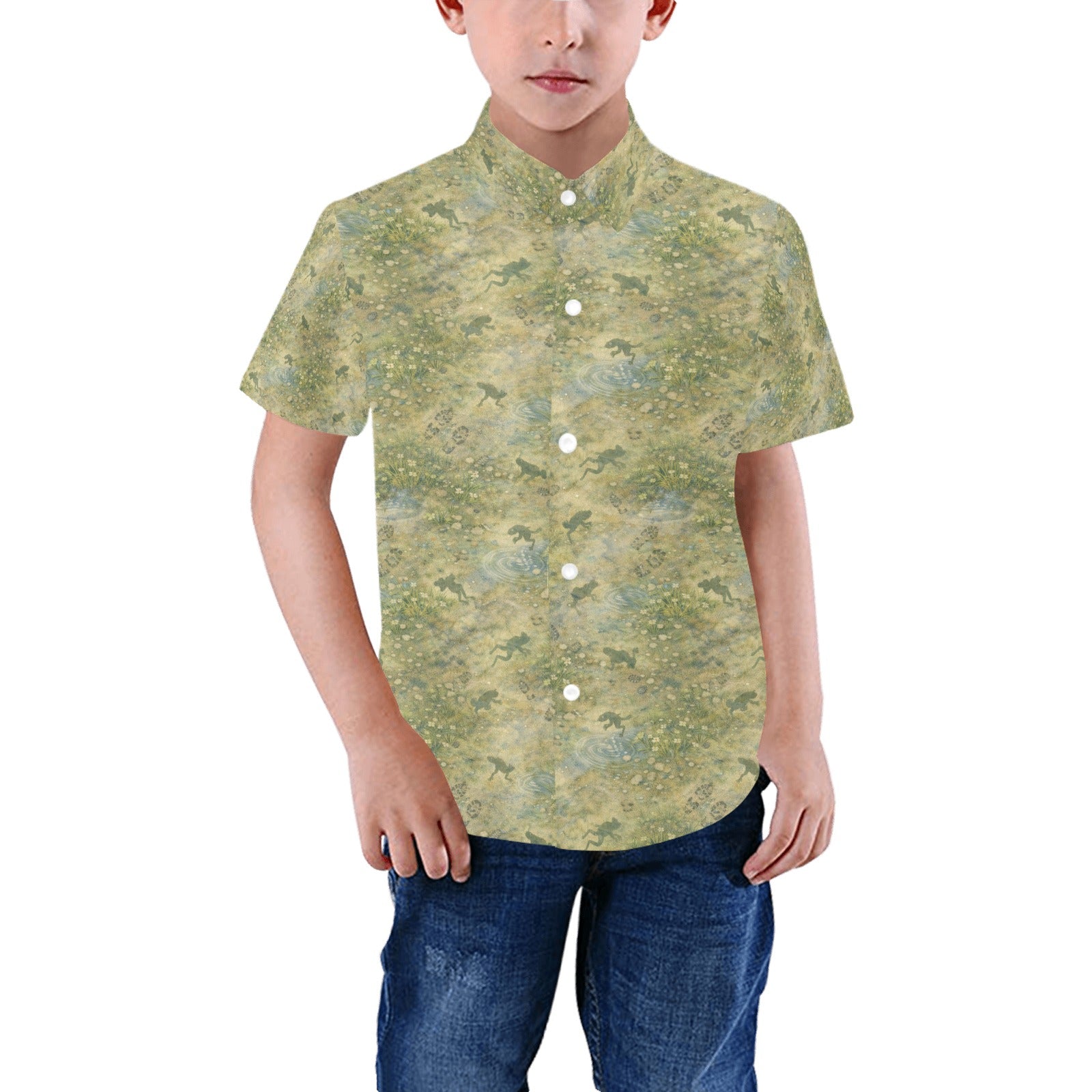 Searching for Squished Frogs Short Sleeve Shirt – Kids