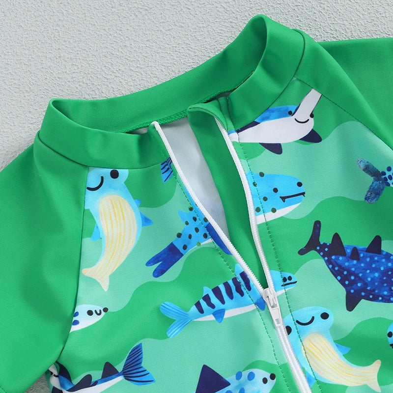 Children's Split Swimsuit Hat Suit