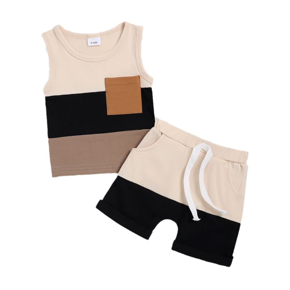 Baby cotton vest and shorts set – sleeveless summer two-piece by Maximus Grace