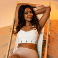 Texas bluebonnet sports bra – floral longline activewear by Maximus Grace