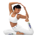 Texas bluebonnet yoga leggings – floral high-waisted activewear by Maximus Grace