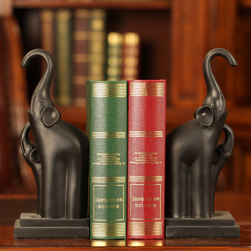 Resin Elephant Antique Book Ornament