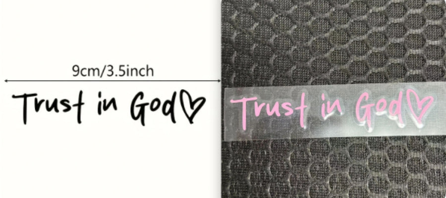 Trust in God Heart Car Decal – Vinyl Faith Sticker