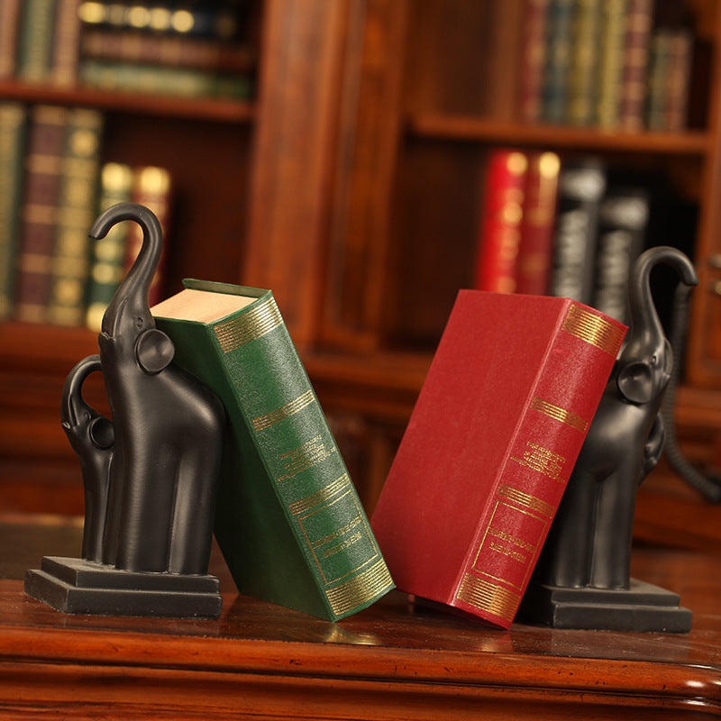 Resin Elephant Antique Book Ornament