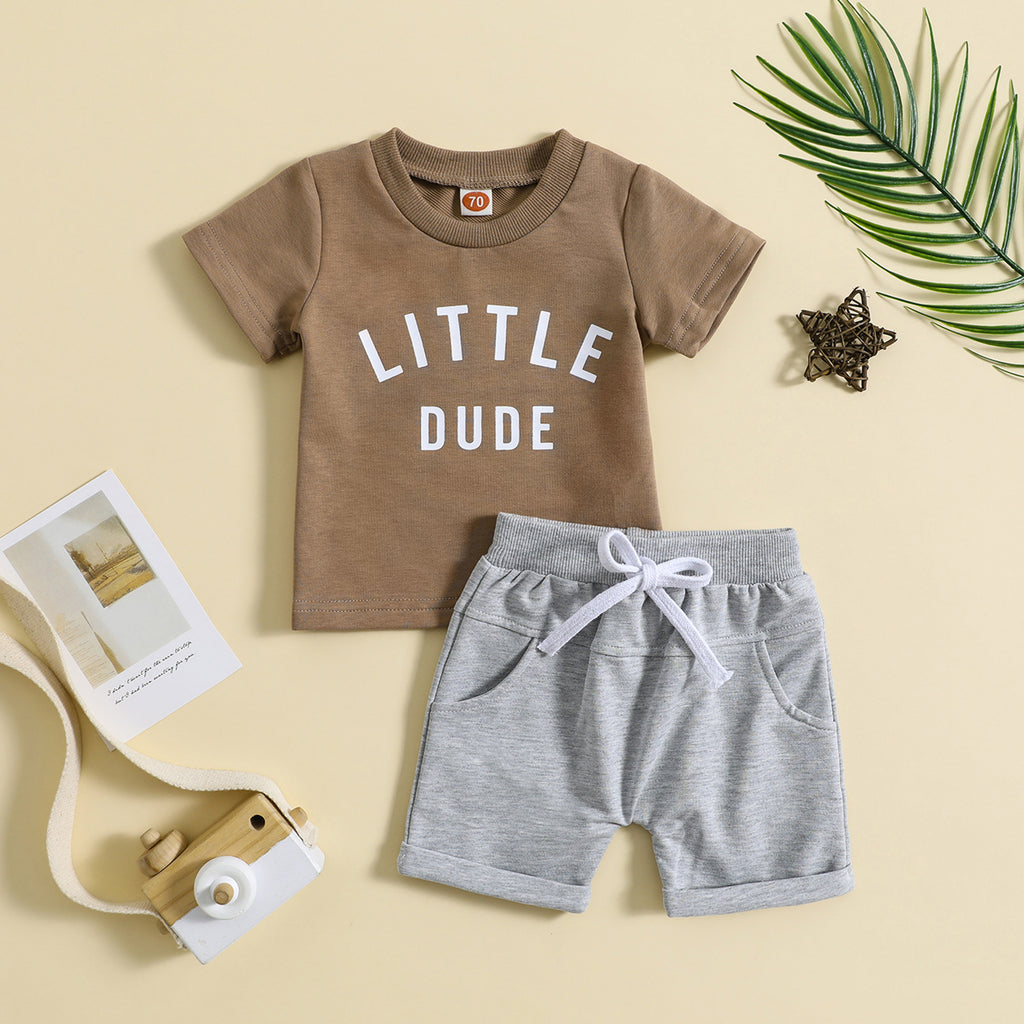 Little Dude kids tee and shorts set by Maximus Grace