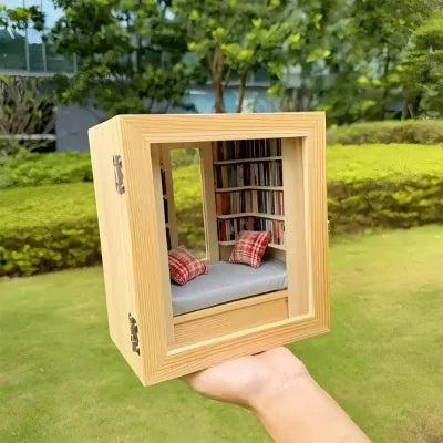 Anxiety Bookroom Pine Wood Ornament