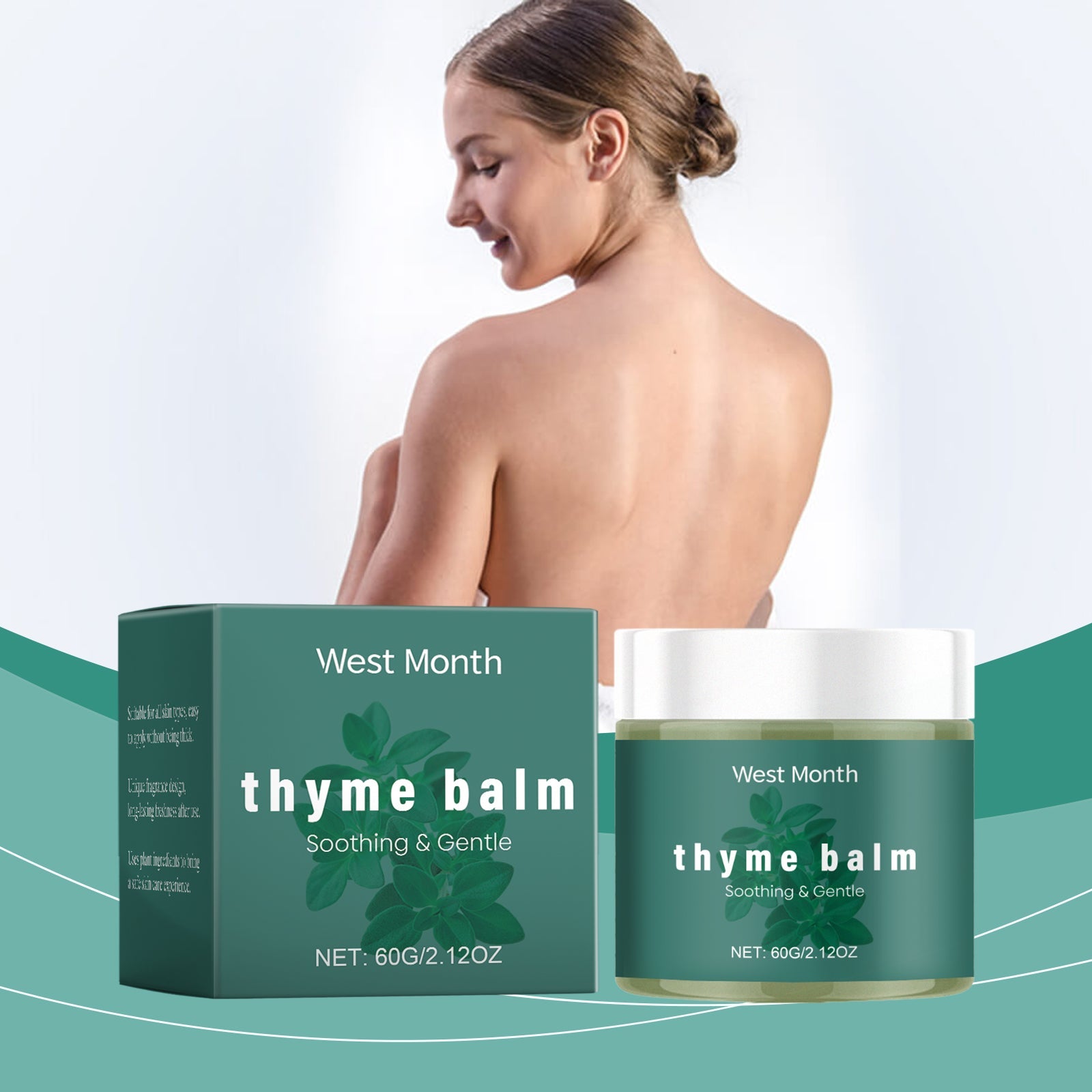 Body Thyme Balm | Thyme & Sage Extract Moisturizing Skin Cream | 60g May Self - Care - Maximus Grace