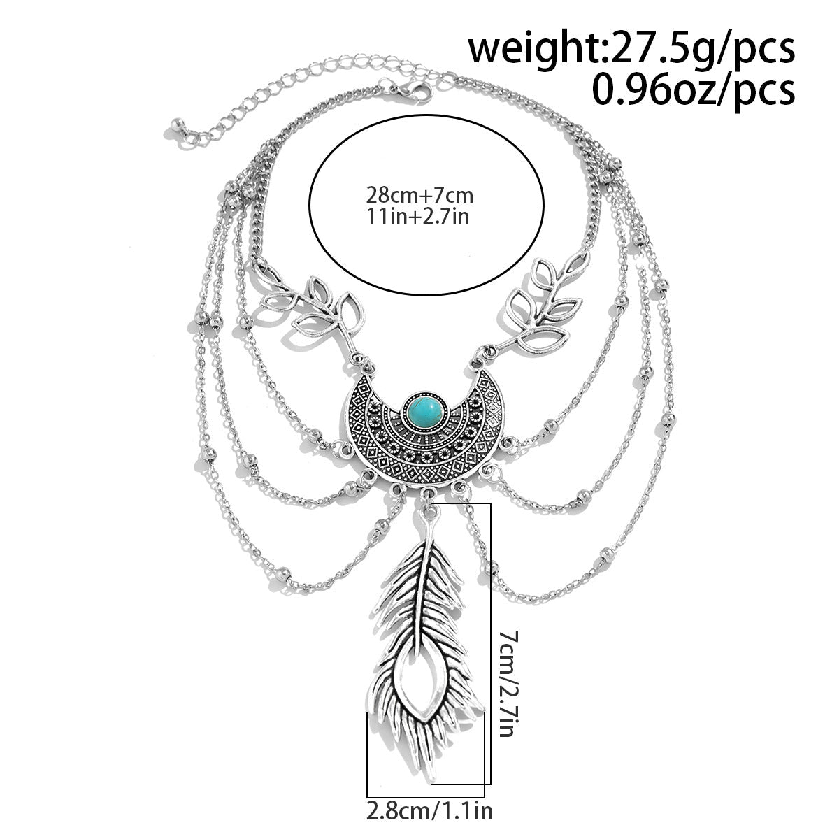 Bohemian Dreamcatcher Leaves Tassel Bracelet | Retro Metal Chain Arm Jewelry - Maximus Grace