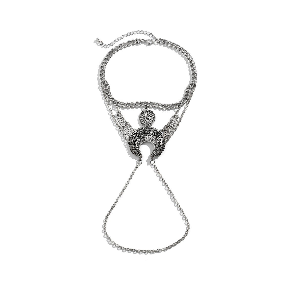 Bohemian Dreamcatcher Leaves Tassel Bracelet | Retro Metal Chain Arm Jewelry - Maximus Grace