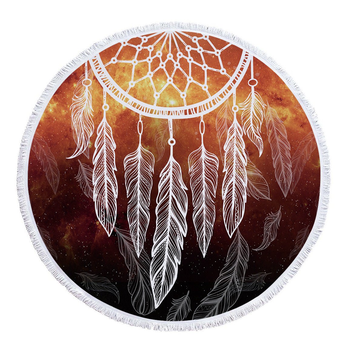 Boho Round Microfiber Beach Mat | Mandala Print Quick - Dry Beach Towel - Maximus Grace