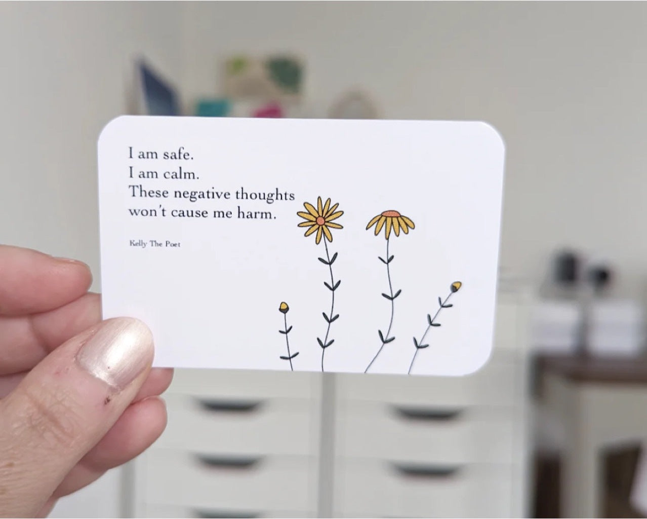 Pocket Poem Healing Cards for Anxiety Relief – 10 Cards of Truth, Hope & Grace