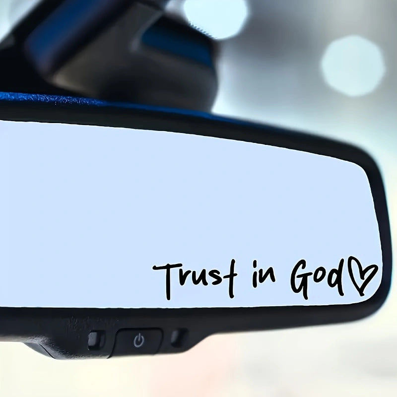 Trust in God Heart Car Decal – Vinyl Faith Sticker
