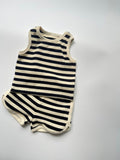 Kids Striped Cotton Vest Top & Shorts Set