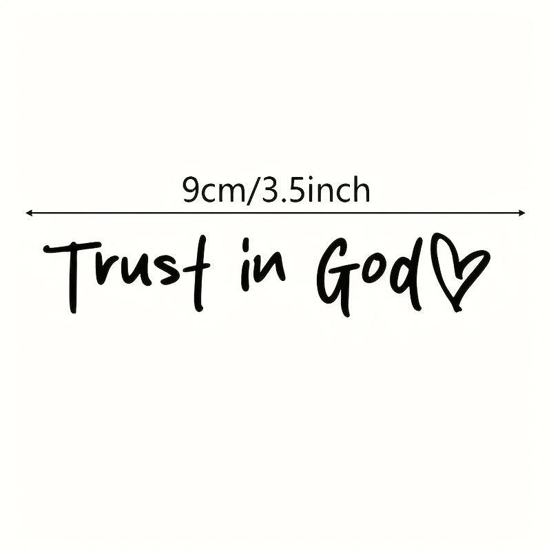Trust in God Heart Car Decal – Vinyl Faith Sticker