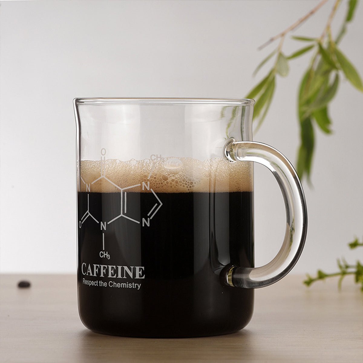 Classroom Science Borosilicate Glass Beaker Mug | Lab Coffee Cup with Scale Markings - Maximus Grace