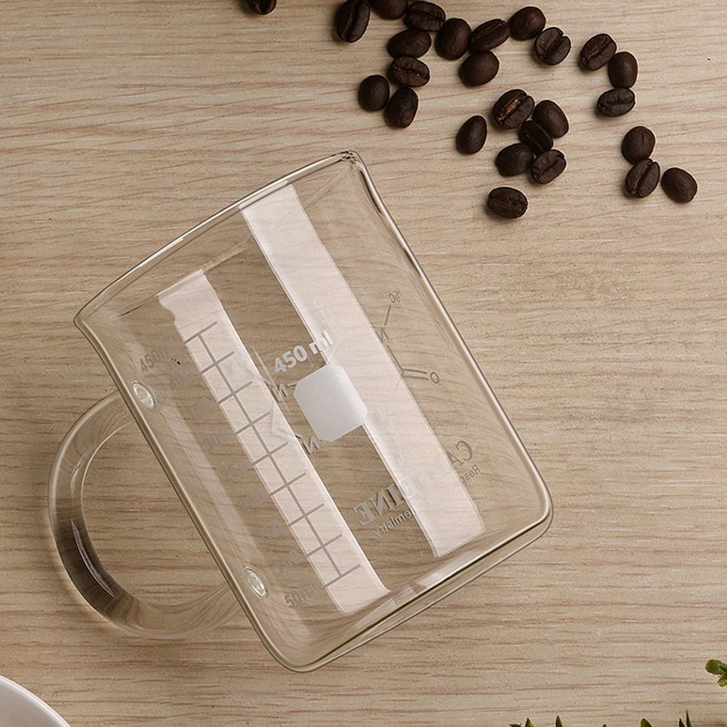 Classroom Science Borosilicate Glass Beaker Mug | Lab Coffee Cup with Scale Markings - Maximus Grace