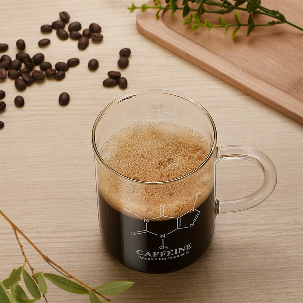 Classroom Science Borosilicate Glass Beaker Mug | Lab Coffee Cup with Scale Markings - Maximus Grace