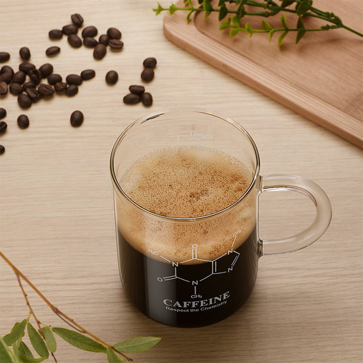 Classroom Science Borosilicate Glass Beaker Mug | Lab Coffee Cup with Scale Markings - Maximus Grace
