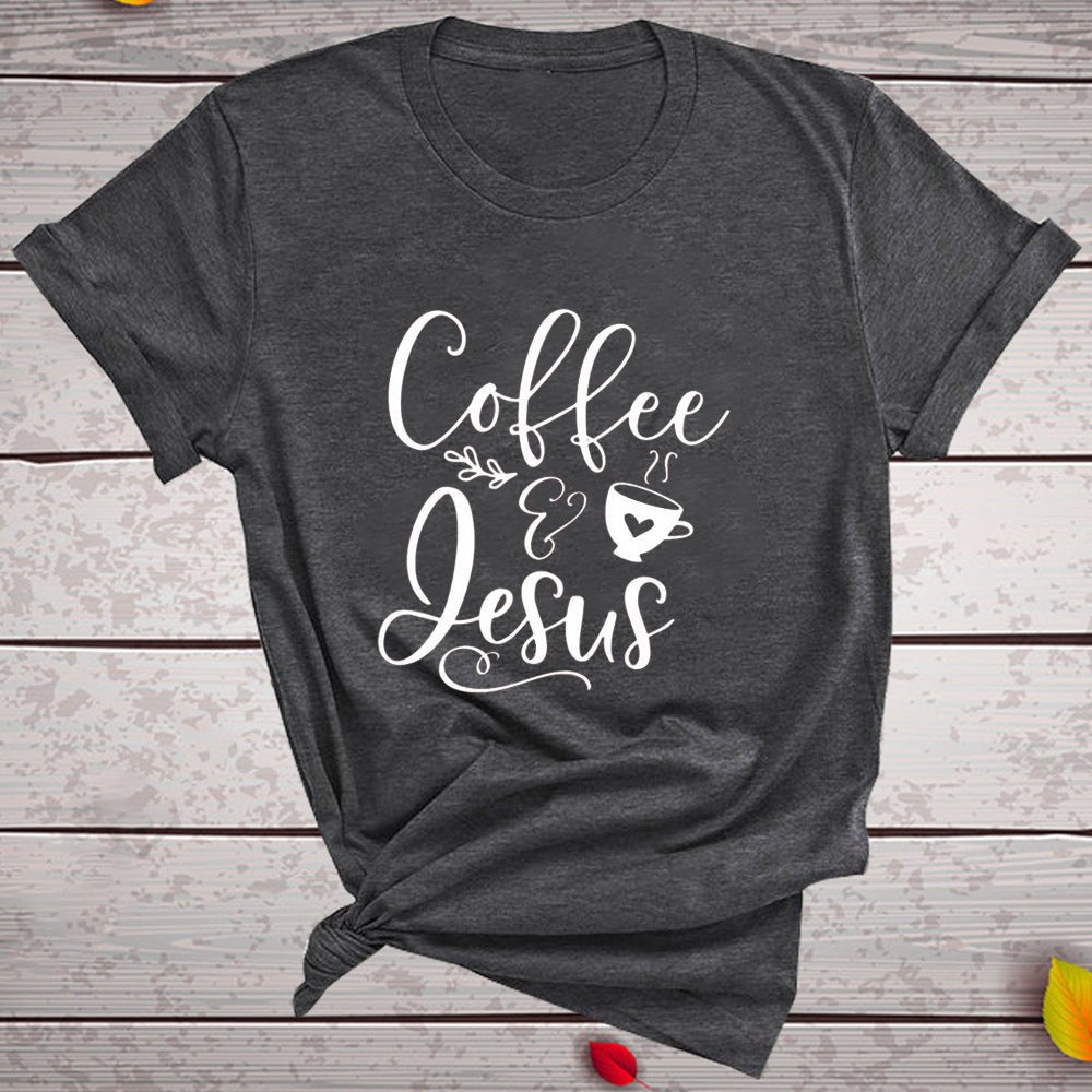 Coffee & Jesus Amen | Women's Faith Graphic Tee - Maximus Grace