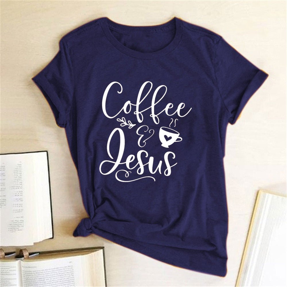 Coffee & Jesus Amen | Women's Faith Graphic Tee - Maximus Grace