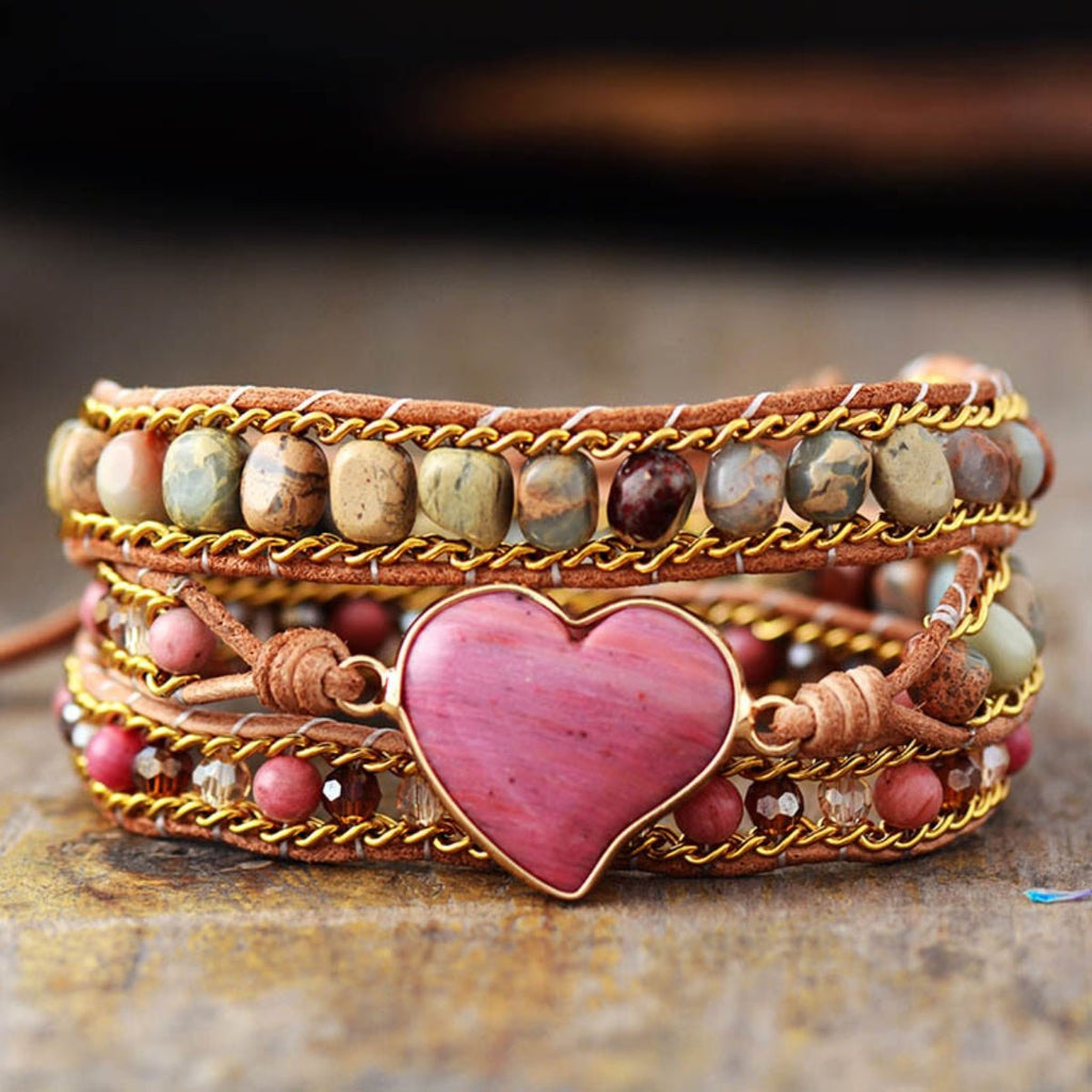 Crystal Bead Bracelet | Natural Stone Beaded Bracelet | Boho Jewelry - Maximus Grace