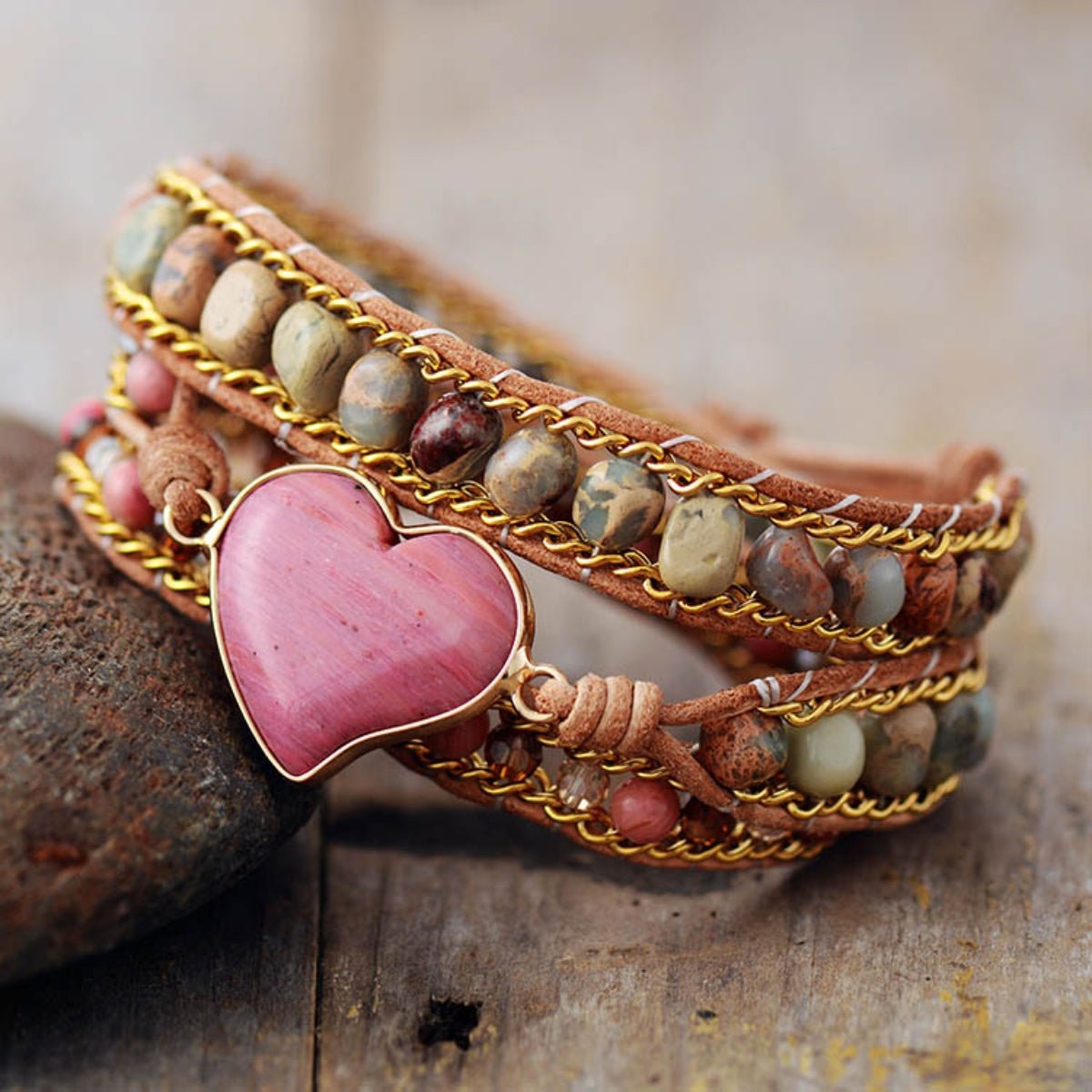 Crystal Bead Bracelet | Natural Stone Beaded Bracelet | Boho Jewelry - Maximus Grace
